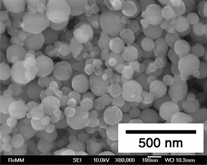 W nanopowder, medium particle size - 150 nm.